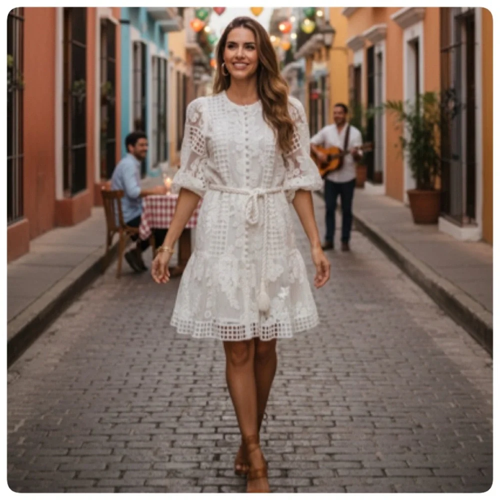 ALEXIS ZAZARIO MINI DRESS SIZE MEDIUM - Picture 2 of 16